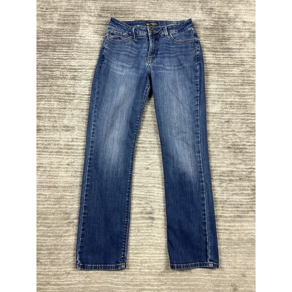 Lee Jeans Womens 6M‎ Secretly Shapes Regular Fit Straight Leg Mid Rise Blue - Picture 1 of 12